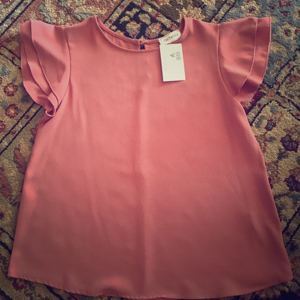 NWT Pink Ces Femme Blouse